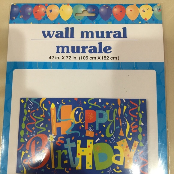 Party Supplies Happy Birthday Wall Mural Poshmark